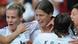 Germany celebrates a goal against Canada